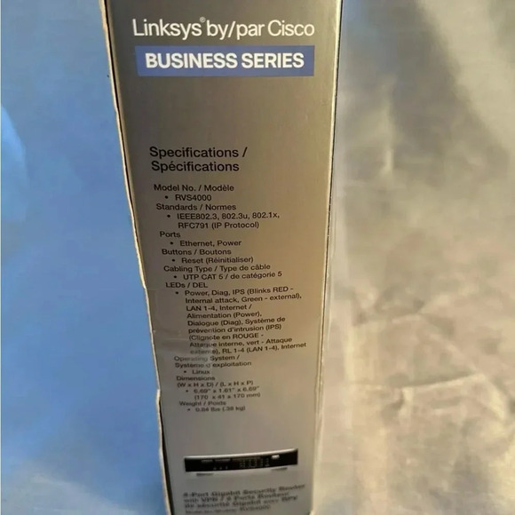 Cisco Linksys RVS4000 4 Port Gigabit Security Router with VPN OPEN BOX - Picture 5 of 5